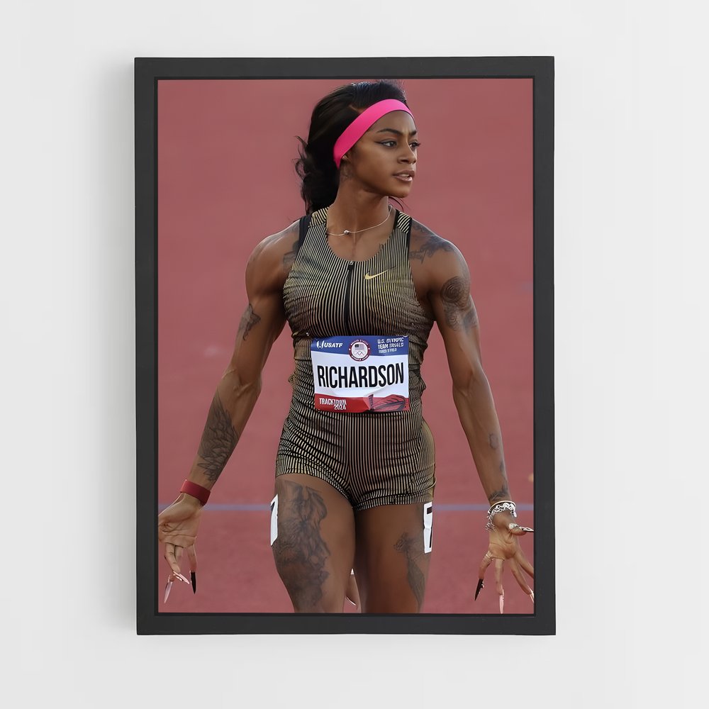 Poster Sha'carri Richardson – affiche Athlétisme (vue 2)